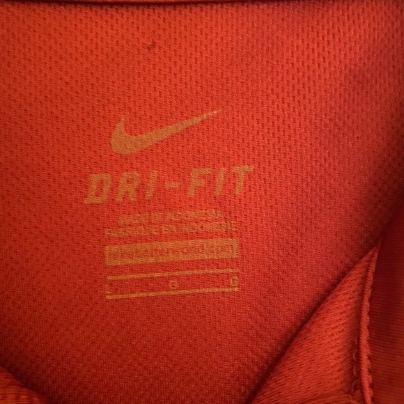 Men's Nike Dri Fit Polo Shirt Short Sleeve Size Large Burgundy & White EUC - Picture 7 of 10